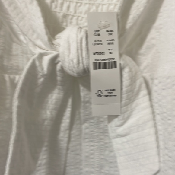 Brand New J Crew seesucker tie-front top - Picture 3 of 6